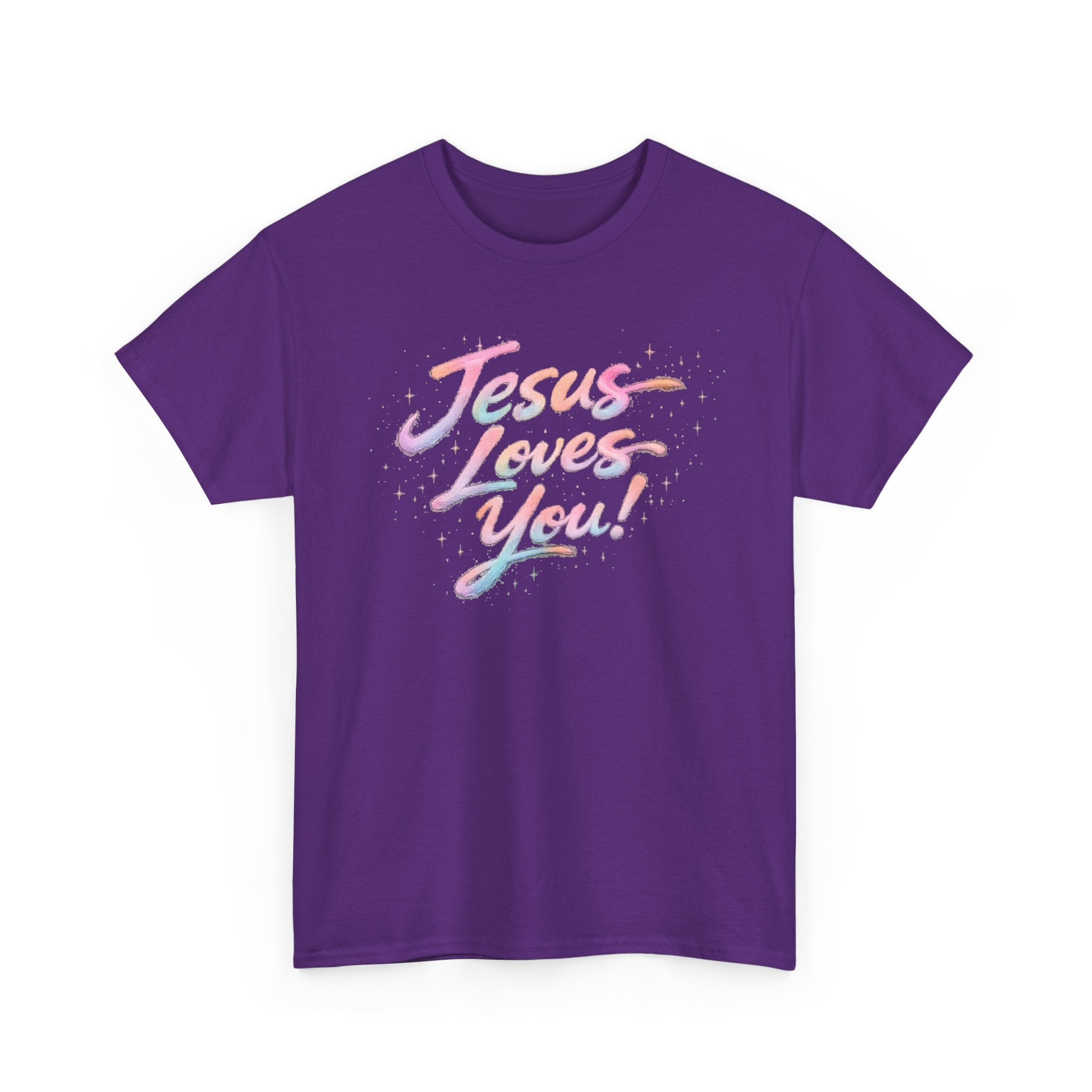 Jesus Loves You Retro Christian T-Shirt | Inspirational Faith Graphic Tee | Unisex Heavy Cotton Shirt