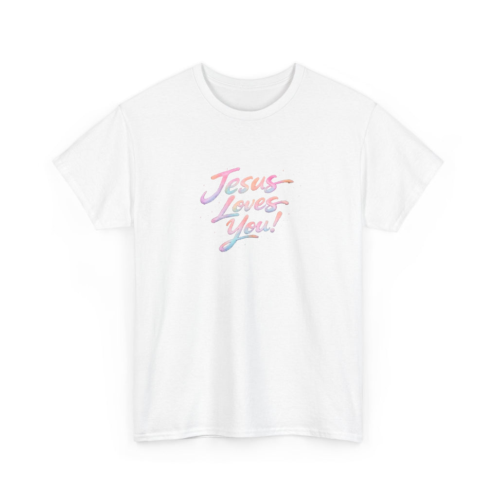 Jesus Loves You Retro Christian T-Shirt | Inspirational Faith Graphic Tee | Unisex Heavy Cotton Shirt