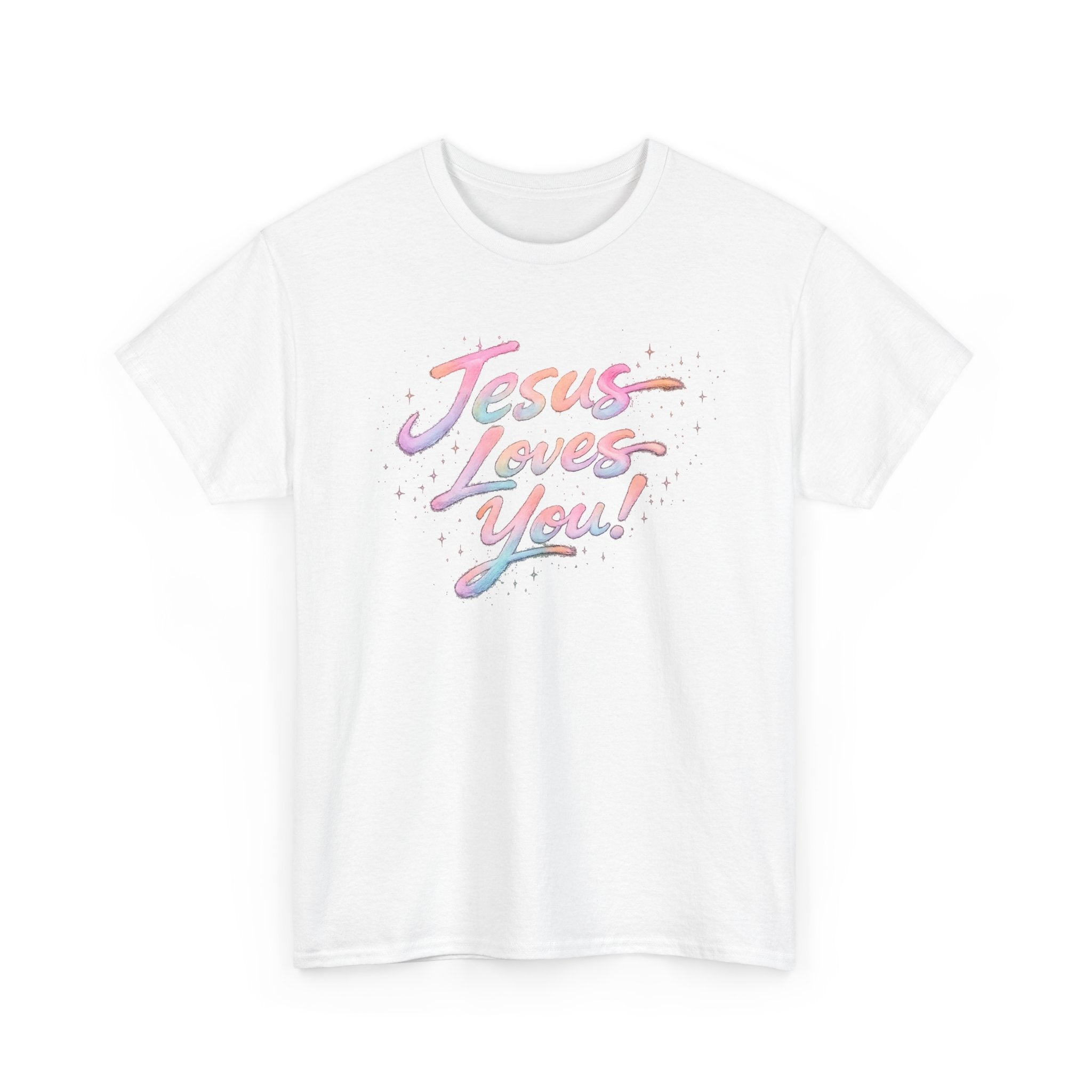 Jesus Loves You Retro Christian T-Shirt | Inspirational Faith Graphic Tee | Unisex Heavy Cotton Shirt