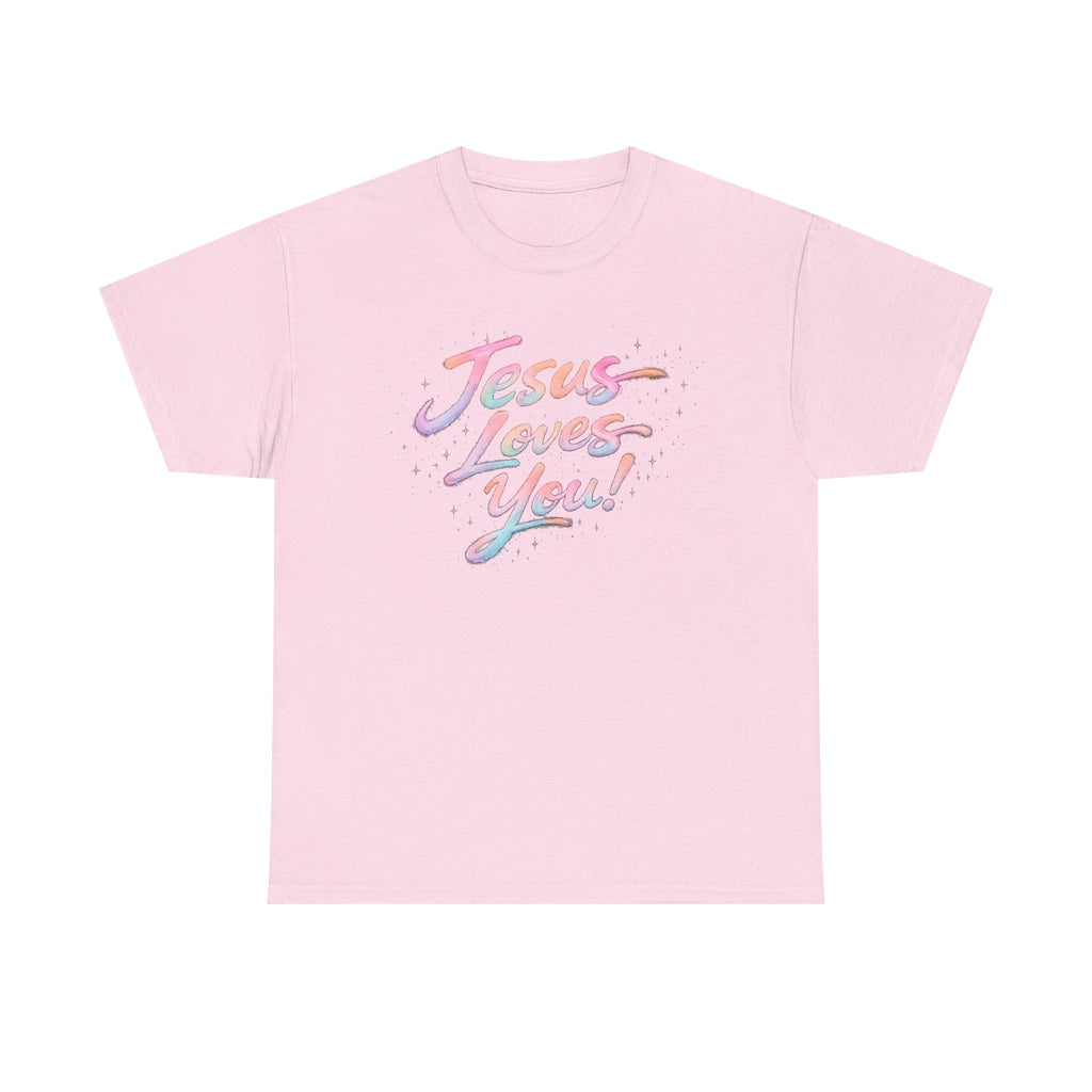 Jesus Loves You Retro Christian T-Shirt | Inspirational Faith Graphic Tee | Unisex Heavy Cotton Shirt