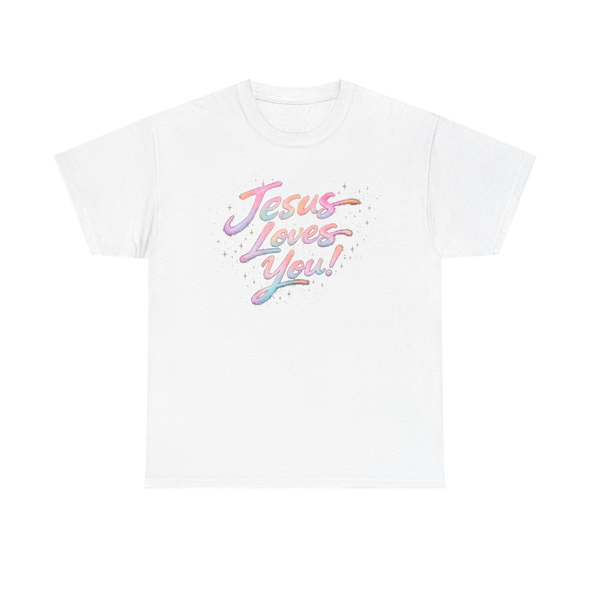 Jesus Loves You Retro Christian T-Shirt | Inspirational Faith Graphic Tee | Unisex Heavy Cotton Shirt