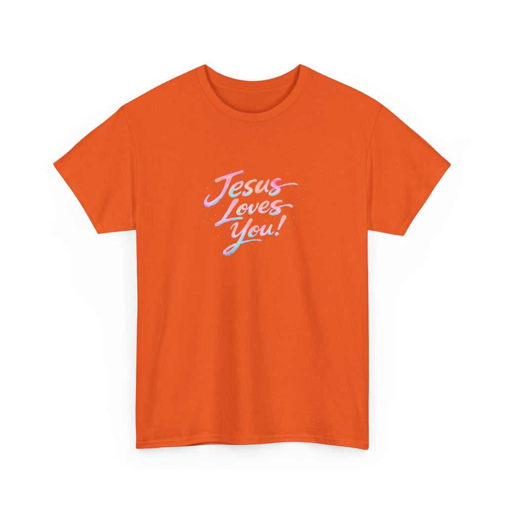 Jesus Loves You Retro Christian T-Shirt | Inspirational Faith Graphic Tee | Unisex Heavy Cotton Shirt