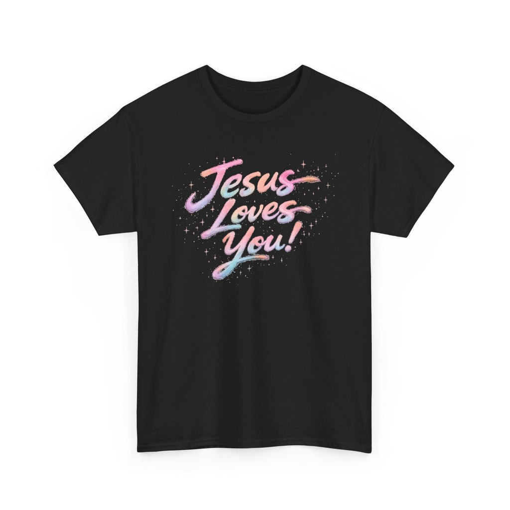 Jesus Loves You Retro Christian T-Shirt | Inspirational Faith Graphic Tee | Unisex Heavy Cotton Shirt